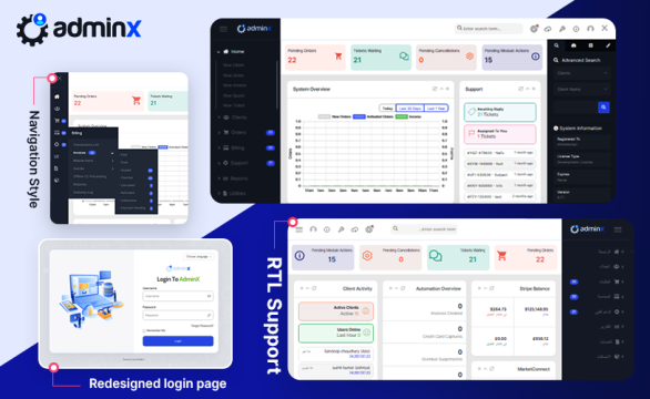 Adminx WHMCS Admin Theme