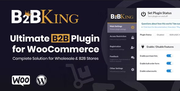 B2BKing v4.9.90 - Ultimate WooCommerce B2B & Wholesale dodatak