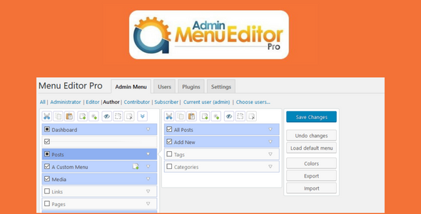 Admin Menu | Editor Pro
