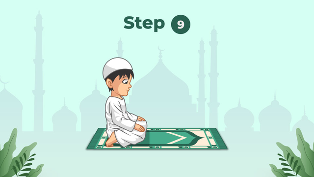 Rise up to sit down before making the second Sujud